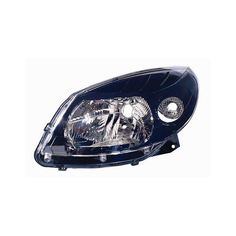 PROIETTORE DESTRO H4 CON PARABOLA NERA CON PREDISPOSIZIONE REGOLAZIONE ELETTRICA DACIA SANDERO I BS 20082012