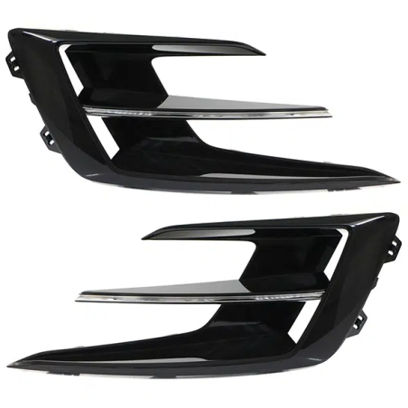 KIT GRIGLIE PARAURTI ANTERIORE DESTRASINISTRA CON MODANATURA CROMATA RENAULT MEGANE HB-SW B9AMN 2019