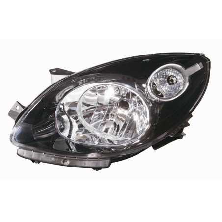 PROIETTORE DESTRO H4 CON PARABOLA NERA CON PREDISPOSIZIONE REGOLAZIONE ELETTRICA RENAULT TWINGO CN0 20072012