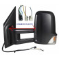 RETROVISORE ELETTRICO SINISTRO BRACCIO LUNGO 23,6 CM NERO 9 PIN 3 CONNETTORI TERMICO CON FANALINO INTEGRATO CON SISTEMA BLIS ME