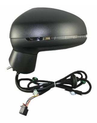 RETROVISORE ELETTRICO DESTRO 8 PIN CON PRIMER TERMICO VETRO CONVESSO RICHIUDIBILE ELETTRICAMENTE CON FANALINO INTEGRATO AUDI A1