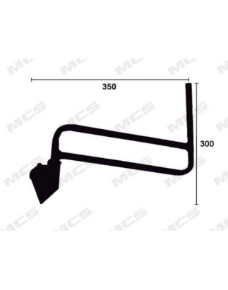 BRACCIO RETROVISORE DESTRO 300X350mm