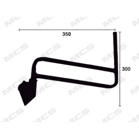 BRACCIO RETROVISORE DESTRO 300X350mm