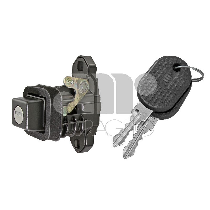 CHIUSURA COFANO IN PLASTICA NERO POSTERIORE CON GUARNIZIONE CON CHIAVE FIAT UNO 146158 19891993