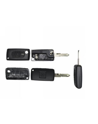 GUSCIO CHIAVE NERO 3 TASTI: TASTO APERTURA TASTO CHIUSURA TASTO PORTELLONE LAMA NE73 PEUGEOT 206 2A2C2D2E2K 19982009