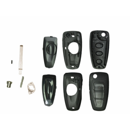 GUSCIO CHIAVE NERO 3 TASTI: TASTO APERTURA TASTO CHIUSURA TASTO PORTELLONE LAMA HU101 FORD FIESTA JAJB 20022008      , FORD FOC