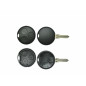 GUSCIO CHIAVE NERO 3 TASTI: TASTO APERTURA TASTO CHIUSURA TASTO PORTELLONE LAMA GT15R SMART FORTWO 450 19982007
