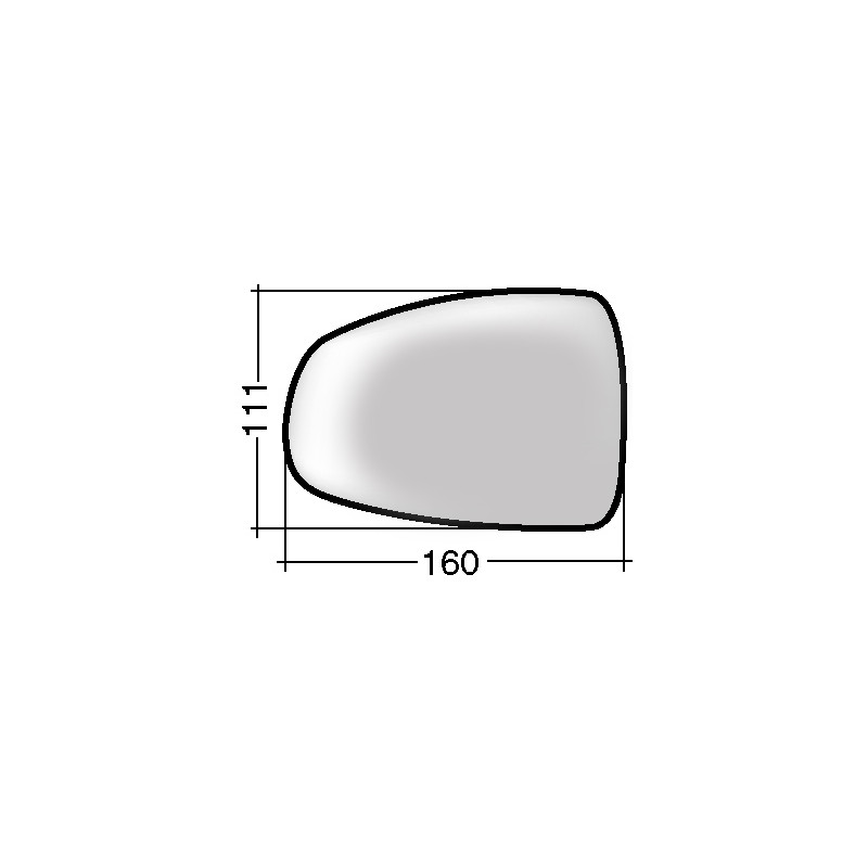 VETRO CON PIASTRA DESTRO CROMATO TERMICO CONVESSO AUDI A1 8X18XK8XA8XF 20102014, AUDI A1 8X18XK8XA8XF 20142018