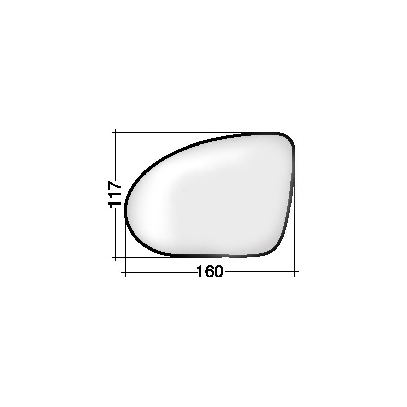 VETRO CON PIASTRA DESTRO CROMATO TERMICO SMART FORFOUR 454 20042015