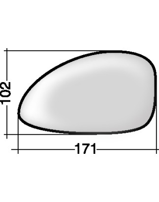 VETRO CON PIASTRA DESTRO TERMICO CONVESSO CITROEN C4 LCLA 20042011
