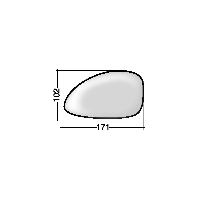 VETRO CON PIASTRA DESTRO TERMICO CONVESSO CITROEN C4 LCLA 20042011