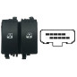 BLOCCO COMANDI ALZACRISTALLI ANTERIORE PORTA ANTERIORE SINISTRA 10 PIN 2 INTERRUTTORI MARRONE CON COMFORT RENAULT LAGUNA KG0KG1