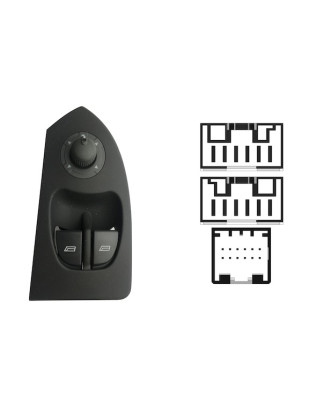 PULSANTIERA ALZACRISTALLI PORTA ANTERIORE SINISTRA 24 PIN 2 INTERRUTTORI COMANDI RETROVISORI CITROEN JUMPER II 244 20022006    