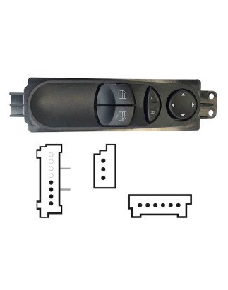 PULSANTIERA ALZACRISTALLI PORTA ANTERIORE SINISTRA 12 PIN 2 INTERRUTTORI COMANDI RETROVISORI MERCEDES-BENZ SPRINTER W907 2018  