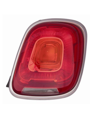 FANALE POSTERIORE DESTRO SENZA PORTALAMPADA P21W CORNICE CROMATA FIAT 500 X 334 20152019