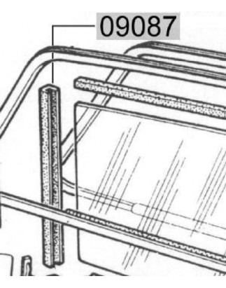 GUIDA VETRO PICCOLO FIAT 500 FLR