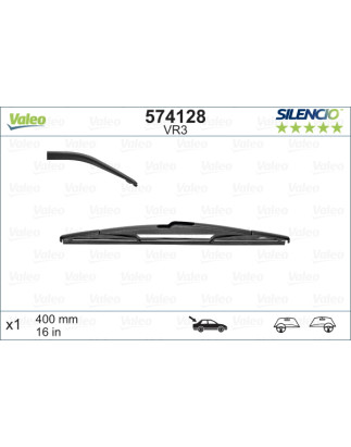 SPAZZOLA TERGI SILENCIO STANDARD POSTERIORE DESTRASINISTRA SINGOLA 400mm CODICE BREVE: VR3