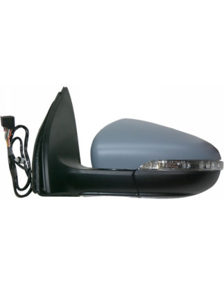 RETROVISORE ELETTRICO SINISTRO 8 PIN CON PRIMER TERMICO ASFERICO RICHIUDIBILE ELETTRICAMENTE CON FANALINO INTEGRATO VOLKSWAGEN 