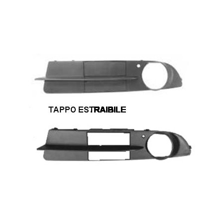 GRIGLIA PARAURTI ANTERIORE SINISTRA CON FENDINEBBIA BMW SERIES 5 E60E61 20032010       VERS 2007