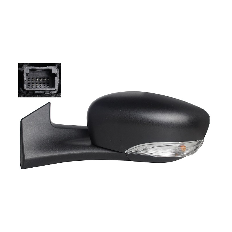 RETROVISORE ELETTRICO DESTRO NERO 9 PIN TERMICO CON FANALINO INTEGRATO CON SONDA RENAULT ZOE BFM 20122019