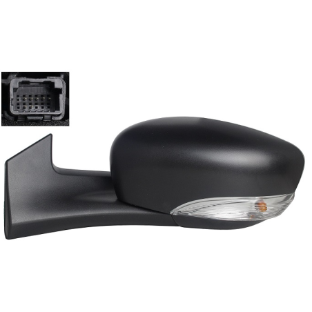 RETROVISORE ELETTRICO DESTRO NERO 9 PIN TERMICO CON FANALINO INTEGRATO CON SONDA RENAULT ZOE BFM 20122019