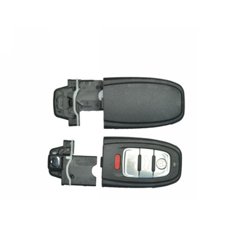 GUSCIO CHIAVE NERO CON TASTI ARGENTO 3+1 TASTI:  TASTO APERTURA TASTO CHIUSURA TASTO PORTELLONE TASTO PANIC AUDI A4 8KH8K28K5 2