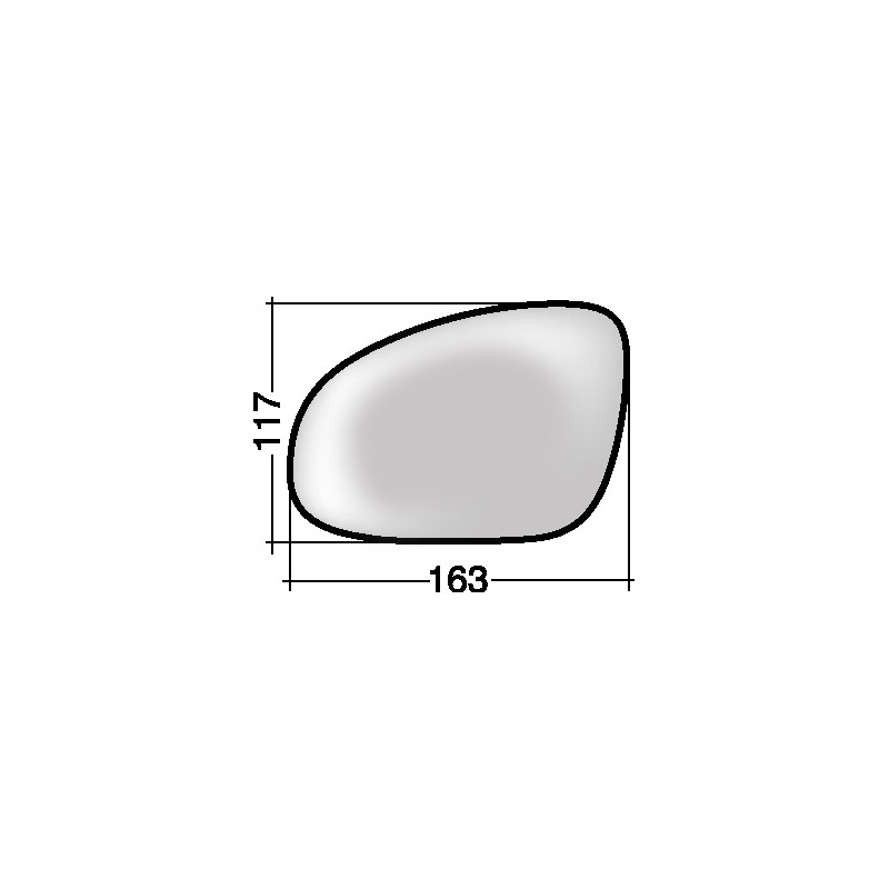 VETRO CON PIASTRA SINISTRO ASFERICO TERMICO SEAT ALHABRA 7V87V9 19952010       VERS 2004 , SKODA SUPERB 3U4 20012008      , VOL