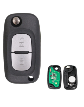 GUSCIO CHIAVE COMPLETO CON CHIP PCF7947 TIPO FREQUENZA: 433MHZ TASTO APERTURA TASTO CHIUSURA RENAULT CLIO IICAMPUSTHALIA BBCB 2
