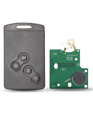 GUSCIO CHIAVE COMPLETO CON CHIP 7952 TIPO FREQUENZA: 433MHZ TASTO APERTURA TASTO CHIUSURA TASTO PORTELLONE TASTO LUCI RENAULT K