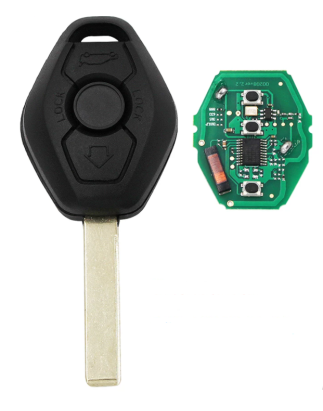 GUSCIO CHIAVE COMPLETO 3 TASTI: CON CHIP CAS2 ID7946 TIPO FREQUENZA: 868 MHZ TASTO APERTURA TASTO CHIUSURA TASTO PORTELLONE BMW