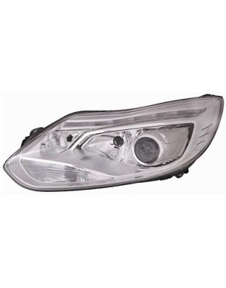 PROIETTORE DESTRO LED XENON CON PARABOLA CROMATA CROMATA CON MOTORE CON LUCE DIURNA LED FORD FOCUS DH 20112014
