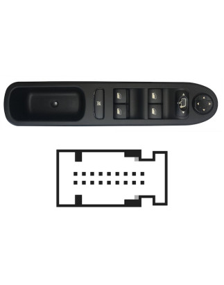 PULSANTIERA ALZACRISTALLI PORTA ANTERIORE SINISTRA 18 PIN 4 INTERRUTTORI CON COMFORT FUNZIONE AUTO COMANDI RETROVISORI RIBALTAB
