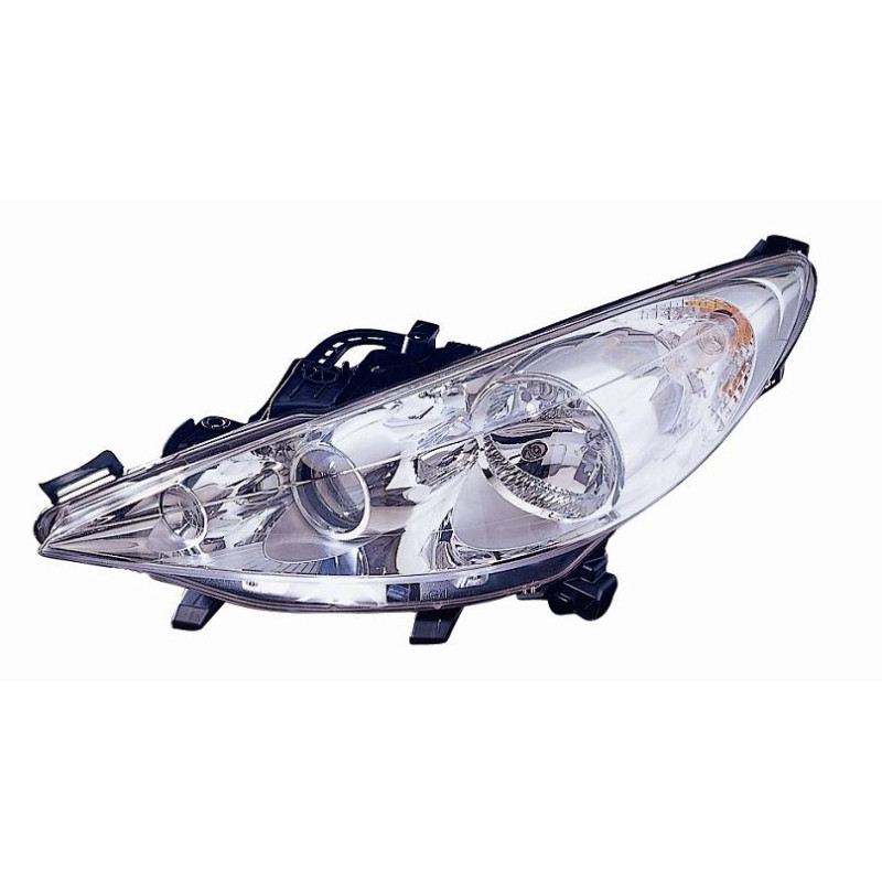 PROIETTORE SINISTRO 2H7,H1 CON PARABOLA CROMATA CON FENDINEBBIA PEUGEOT 207 WDWAWC 20062014