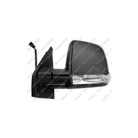 RETROVISORE ELETTRICO DESTRO NERO 6 PIN CON PRIMER TERMICO VETRO CONVESSO CON FANALINO INTEGRATO FIAT DOBLO 263 20092015 VERS C