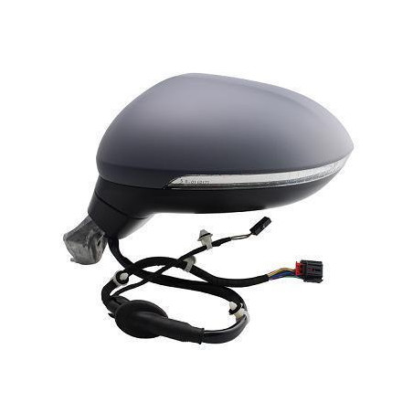 RETROVISORE ELETTRICO DESTRO 15+2 PIN CON PRIMER TERMICO RICHIUDIBILE ELETTRICAMENTE CON FANALINO INTEGRATO CON LUCE DI CORTESI