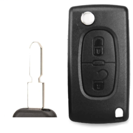 GUSCIO CHIAVE 2 TASTI: CALLOGG BATTERIA CE0536 TASTO APERTURA TASTO CHIUSURA LAMA HU78 PEUGEOT 406 SDN 8C8E8F 19962005