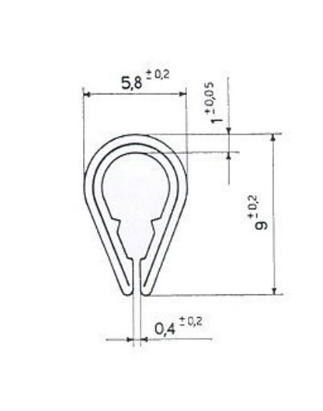 TRAFILATO GOCCIOLATOIO ARGENTO FIAT 500 F  L  R 19651975      , FIAT 850 19641971