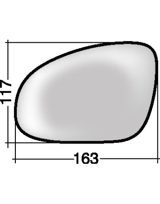 VETRO CON PIASTRA SINISTRO ASFERICO TERMICO SEAT ALHABRA 7V87V9 19952010       VERS 2004 , SKODA SUPERB 3U4 20012008      , VOL