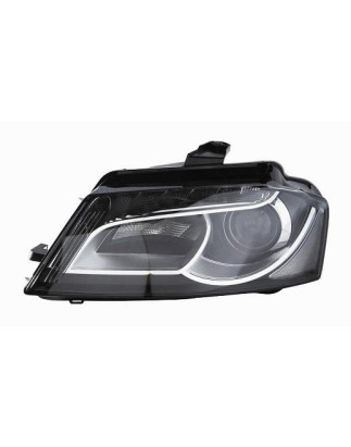 PROIETTORE DESTRO LED XENON CON PARABOLA NERA CON MOTORE CON LUCE DIURNA LED AUDI A3 8P18PA 20032008VERS 012009 , AUDI A3 8P18P