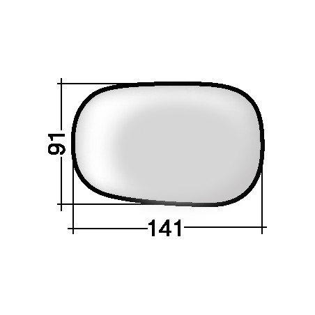 VETRO CON PIASTRA DESTROSINISTRO CONVESSO FORD KA RB 19972008
