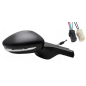 RETROVISORE ELETTRICO DESTRO NERO 6+2 PIN TERMICO VETRO CONVESSO CON FANALINO INTEGRATO CON SONDA CITROEN C3 SX 20162024 VERS 2