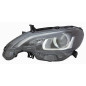 PROIETTORE SINISTRO LED CON PARABOLA NERA CON LUCE DIURNA LED CON PREDISPOSIZIONE REGOLAZIONE ELETTRICA PEUGEOT 108 2014