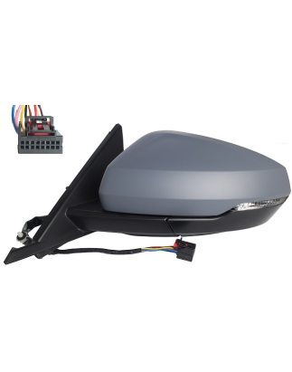 RETROVISORE ELETTRICO DESTRO 12 PIN CON PRIMER TERMICO VETRO CONVESSO RICHIUDIBILE ELETTRICAMENTE CON FANALINO INTEGRATO CON ME