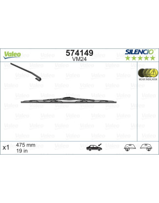SPAZZOLA TERGI SILENCIO PERFORMANCE ANTERIORE DESTRASINISTRA SINGOLA 475mm CODICE BREVE: VM24