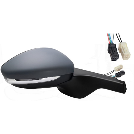 RETROVISORE ELETTRICO SINISTRO 8 PIN CON PRIMER TERMICO VETRO CONVESSO RICHIUDIBILE ELETTRICAMENTE CON FANALINO INTEGRATO CITRO