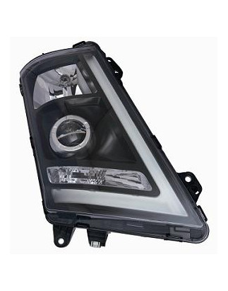 PROIETTORE SINISTRO LED XENON REGOLAZIONE MANUALE CON PARABOLA NERA CON LUCE DIURNA A LED VOLVO TRUCK FH16 2013