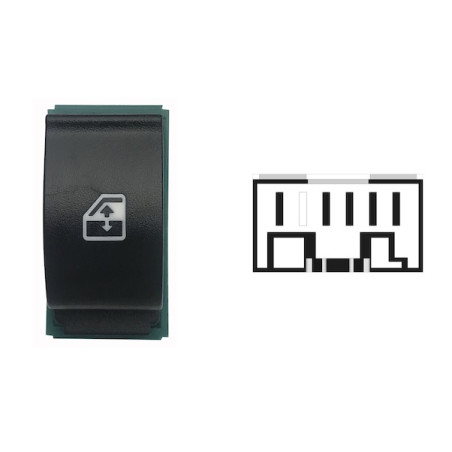 INTERRUTTORE BLOCCO COMANDI SINISTRO PORTA ANTERIORE SINISTRA 5 PIN FIAT DOBLO 119223 20052009      , FIAT IDEA 350 20042010   