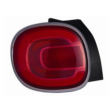 FANALE POSTERIORE DESTRO SENZA PORTALAMPADA CORNICE CROMATA FIAT 500 L 351352 20122017, FIAT 500 L 351352 2017