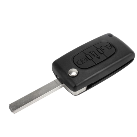 GUSCIO CHIAVE 3 TASTI: CALLOGGIO BATTERIA CE0523 TASTO APERTURA TASTO CHIUSURA TASTO PORTELLONE PEUGEOT 107 PMPN 20062012