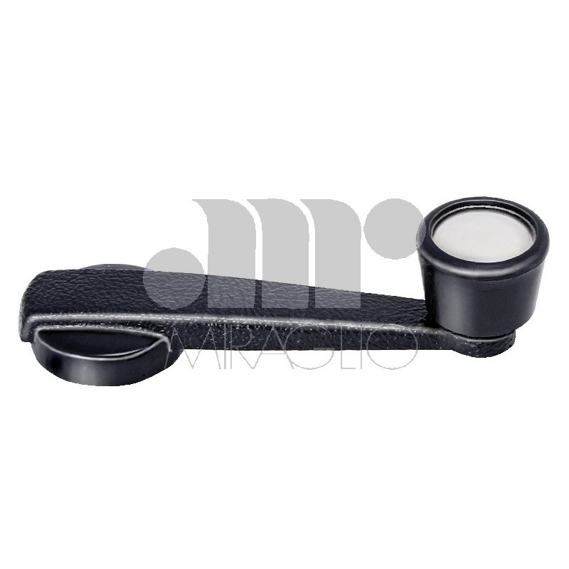 MANIGLIA ALZACRISTALLO ANTERIOREPOSTERIORE DESTROSINISTRO NERO IN PLASTICA E POMELLO CON INSERTO CROMATO FIAT 500 F  L  R 19651